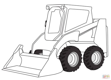 free skid steer coloring page|easy skid steer coloring pages.